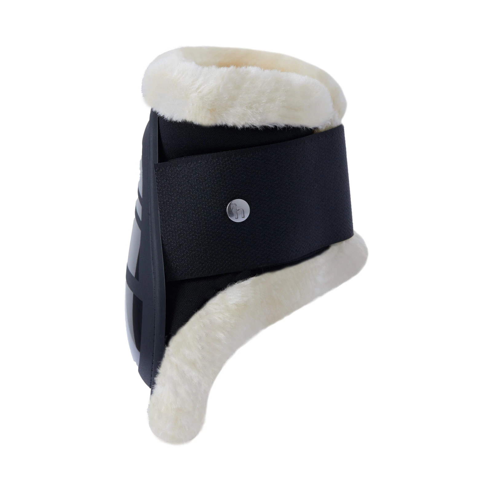 Horze Caliber Fleece Hind Fetlock Boots - Black 4 Horze Caliber Fleece Hind Fetlock Boots - Black - Image 2