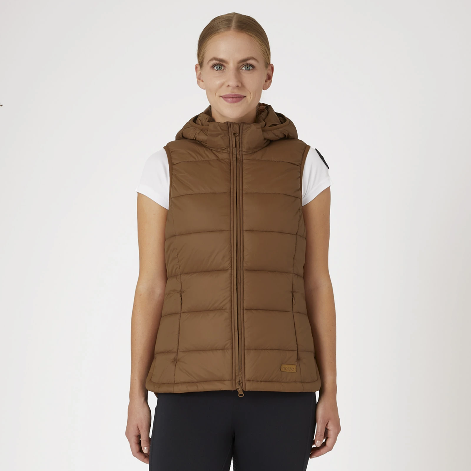 Horze Anne Womens Padded Vest - Caramel Cafe 10 Horze Anne Womens Padded Vest - Caramel Cafe - Image 8