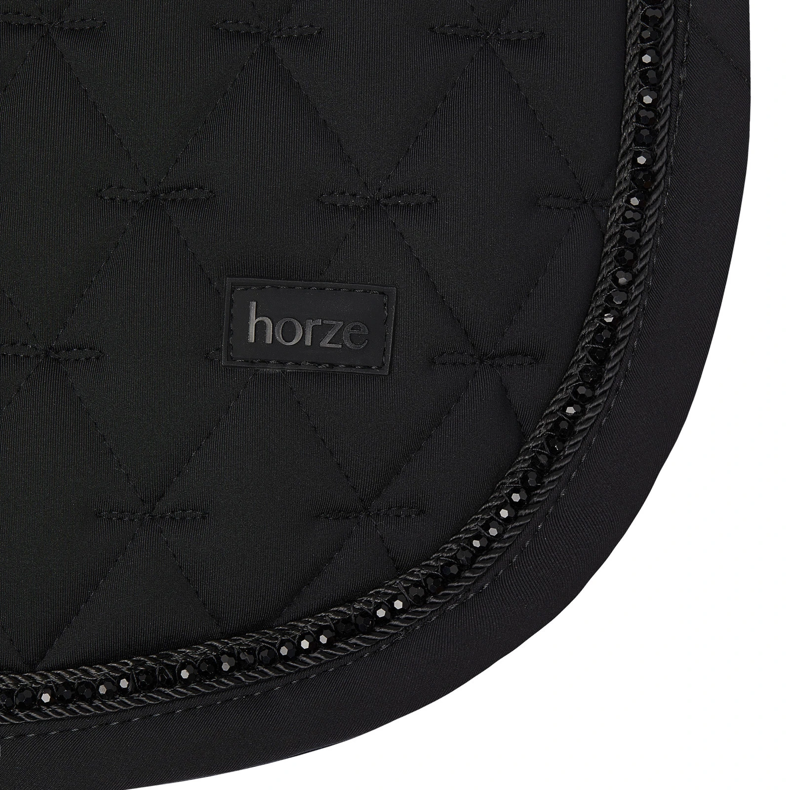 Horze Noir Pearl Corded Dressage Saddle Pad - Black 4 Horze Noir Pearl Corded Dressage Saddle Pad - Black - Image 2