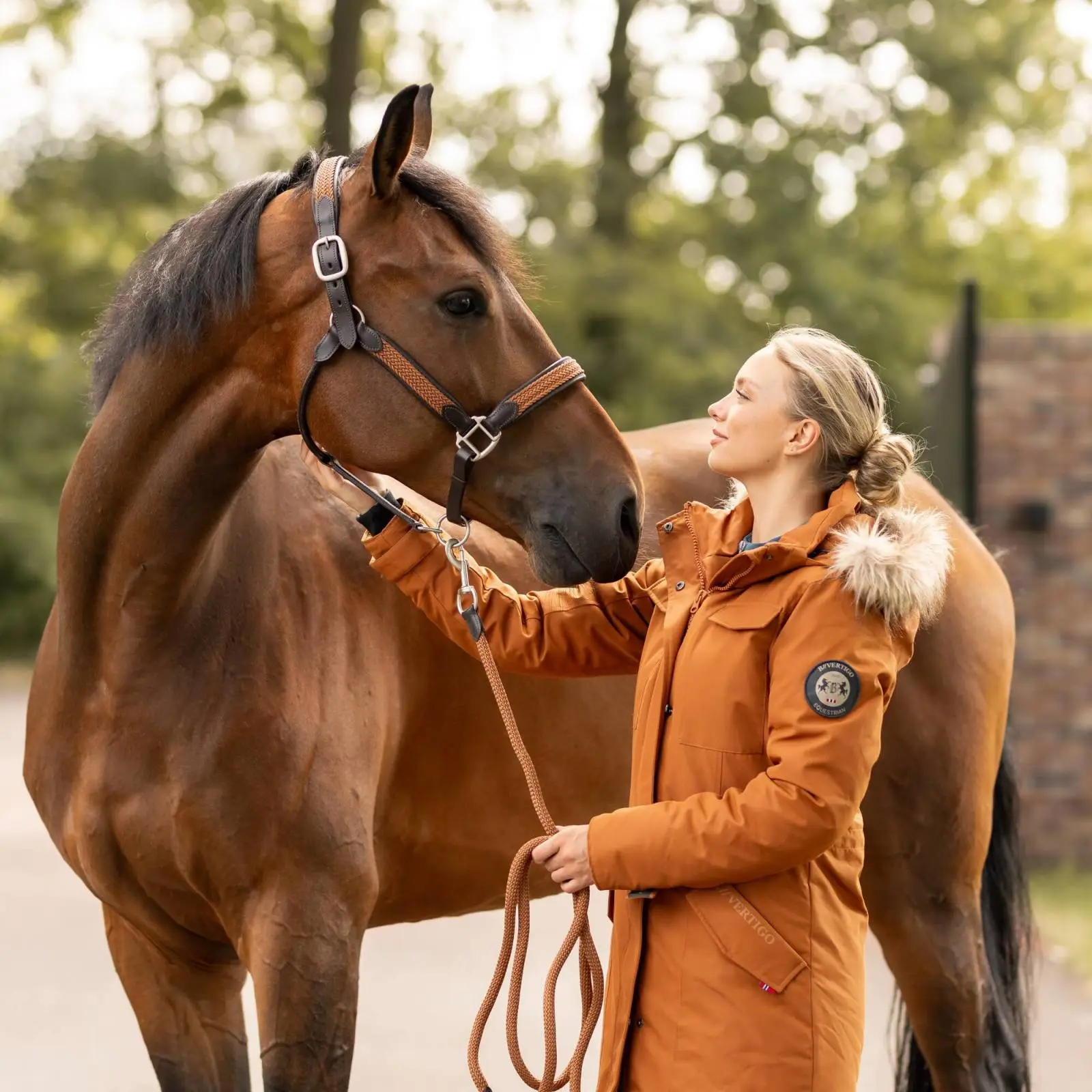 B Vertigo Gwen Womens Parka Riding Jacket - Leather Brown 4 B Vertigo Gwen Womens Parka Riding Jacket - Leather Brown - Image 2
