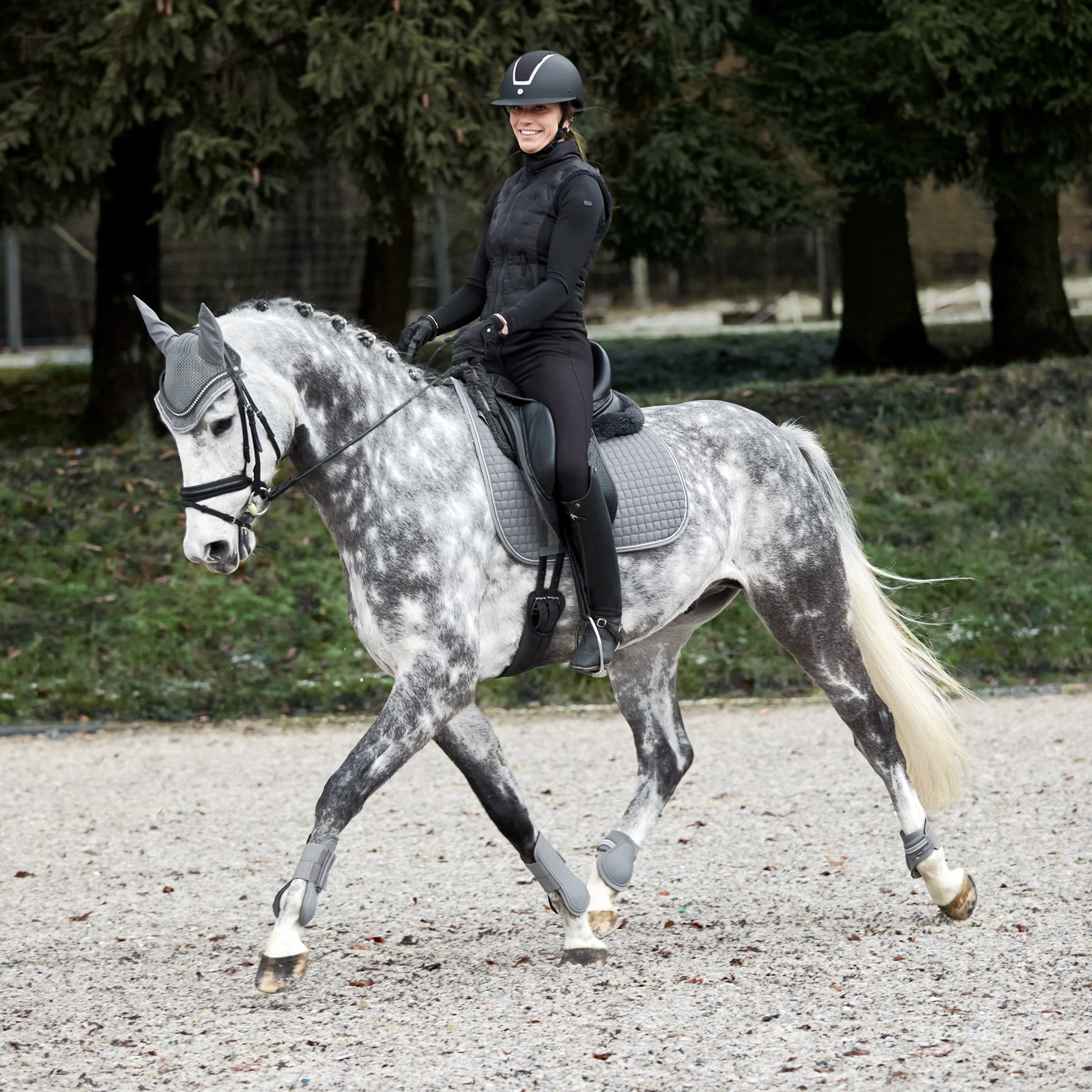 Horze Adepto All Purpose Saddle Pad - Steel Grey 8 Horze Adepto All Purpose Saddle Pad - Steel Grey - Image 6