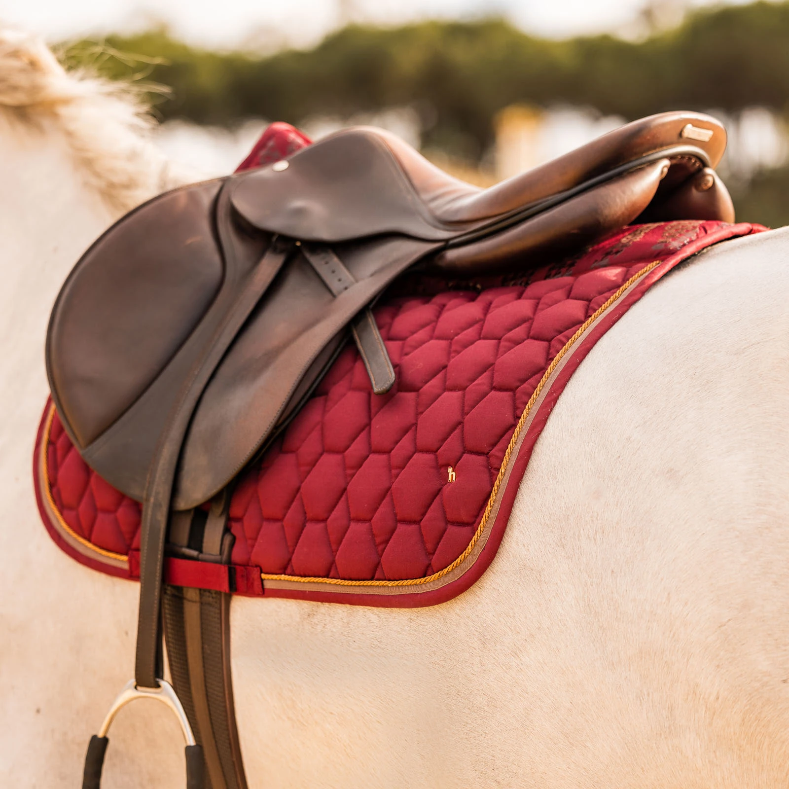 Horze Kenya Anti Slip All Purpose Saddle Pad - Rhubarb Dark Red 9 Horze Kenya Anti Slip All Purpose Saddle Pad - Rhubarb Dark Red - Image 7