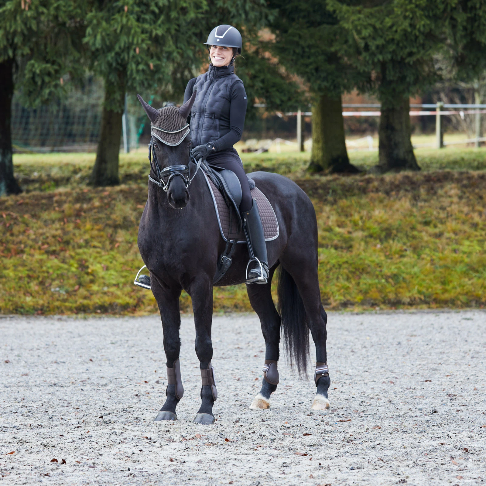 Horze Adepto Fetlock Boots - Dark Brown 7 Horze Adepto Fetlock Boots - Dark Brown - Image 5