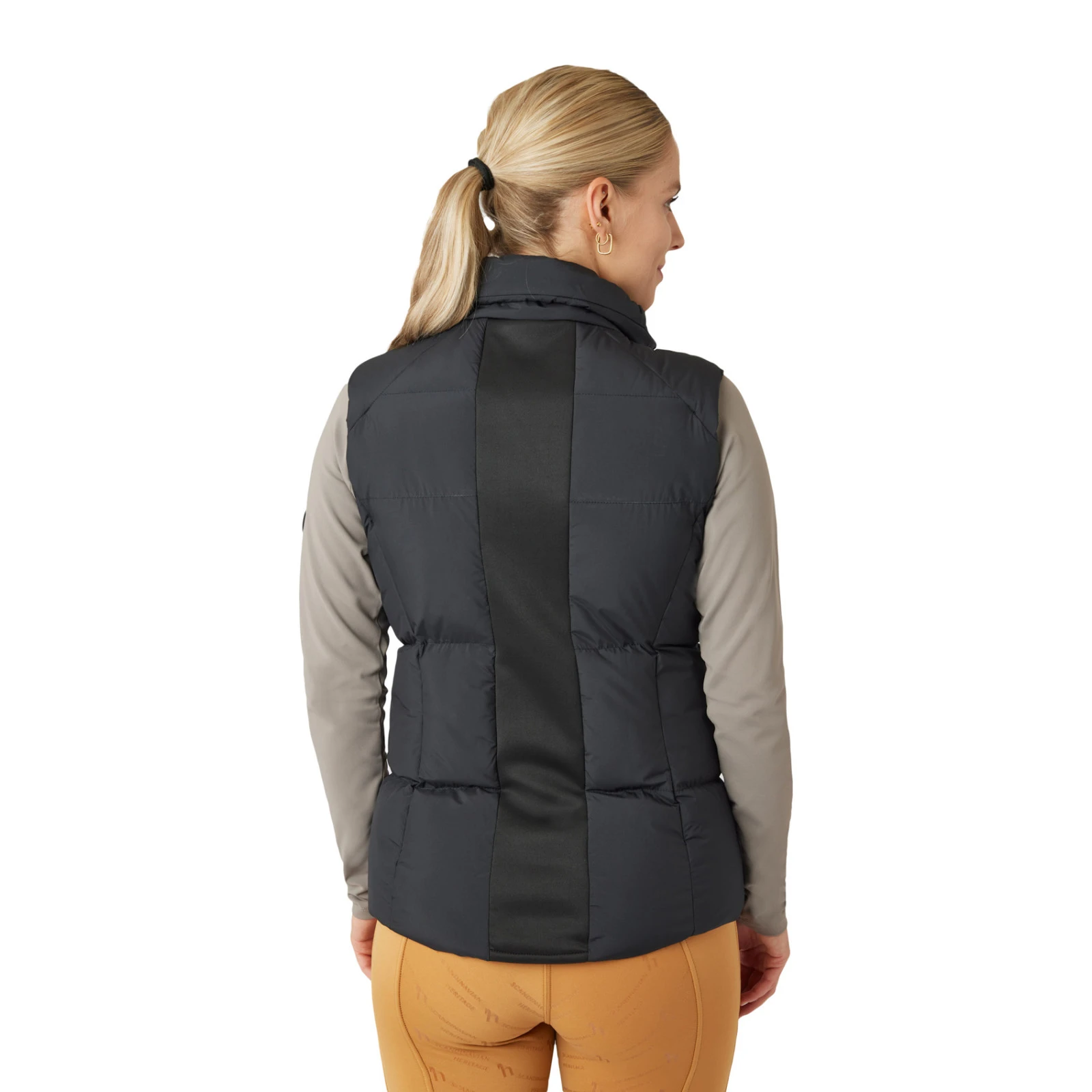 Horze Rianna Womens Padded Puffer Vest - Caviar Black 9 Horze Rianna Womens Padded Puffer Vest - Caviar Black - Image 7