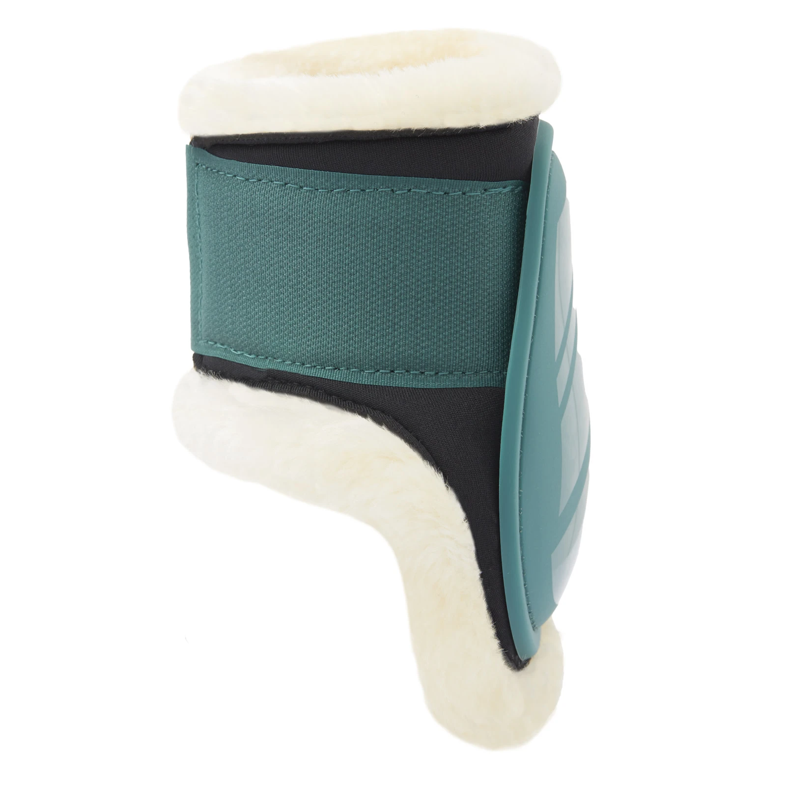 Horze Caliber Fleece Hind Fetlock Boots - Storm Green 8 Horze Caliber Fleece Hind Fetlock Boots - Storm Green - Image 6