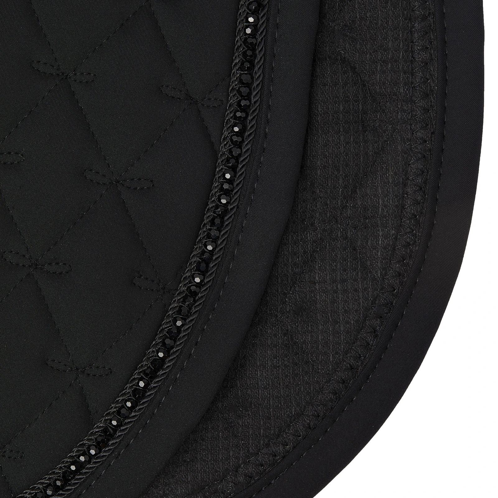 Horze Noir Pearl Corded Dressage Saddle Pad - Black 5 Horze Noir Pearl Corded Dressage Saddle Pad - Black - Image 3