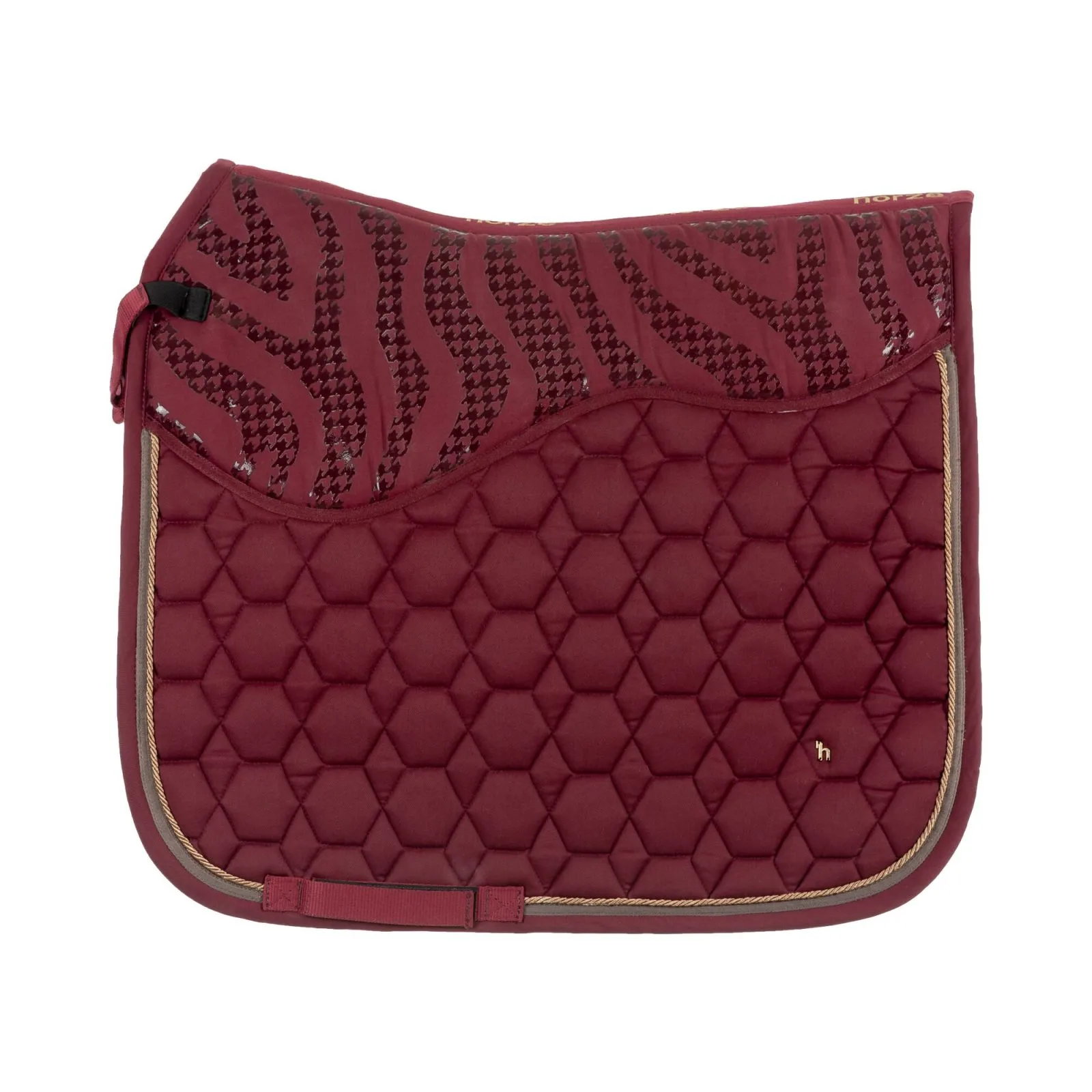 Horze Kenya Anti Slip Dressage Saddle Pad - Rhubarb Dark Red 8 Horze Kenya Anti Slip Dressage Saddle Pad - Rhubarb Dark Red - Image 6
