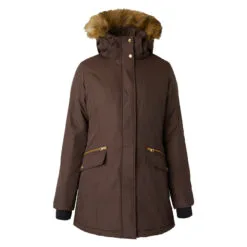 Horze Mikaela Womens Parka Winter Jacket - Chocolate Martini