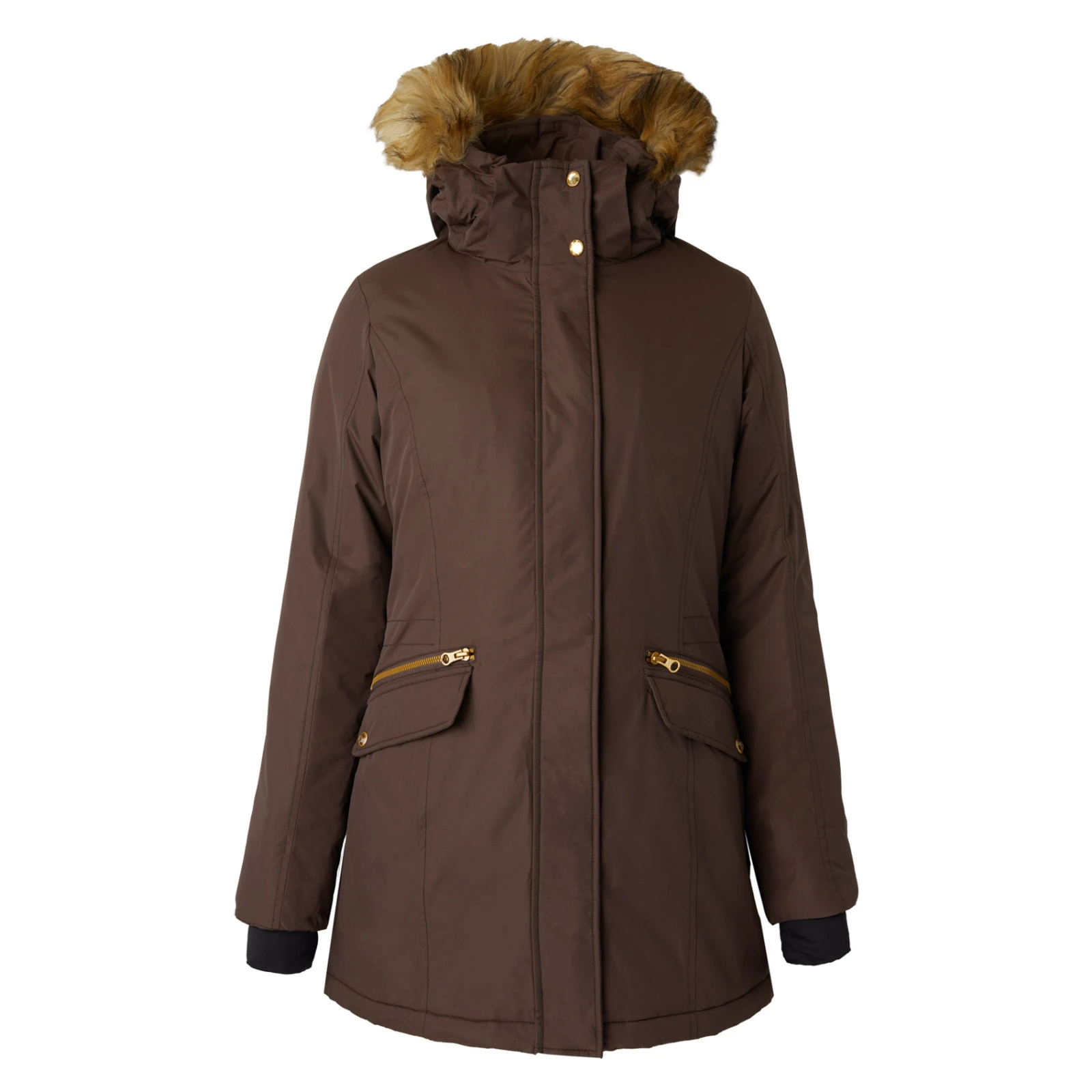 Horze Mikaela Womens Parka Winter Jacket - Chocolate Martini 3 Horze Mikaela Womens Parka Winter Jacket - Chocolate Martini